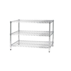 Kit scaffale Archimede - 3 ripiani - 60 x 90 x 90 cm - acciaio cromato - Serena Group