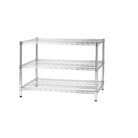 Kit scaffale Archimede - 3 ripiani - 60 x 90 x 90 cm - acciaio cromato - Serena Group