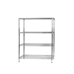 Kit scaffale Archimede - 4 ripiani - 60 x 90 x 160 cm - acciaio cromato - Serena Group