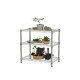 Kit scaffale Archimede Outdoor - 3 ripiani - 36 x 60 x75 cm - acciaio zincato - cromato - Serena Group