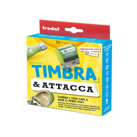 Kit Timbra&Attacca - per stampa su tessuti/etichette - Trodat