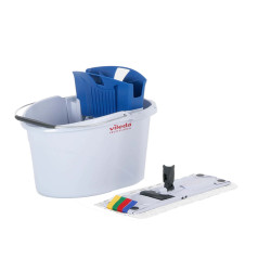 Kit UltraSpeed Mini - secchio da 10 L con strizzatore + mop + telaio 34 cm - mix di prodotti in omaggio inclusi - Vileda