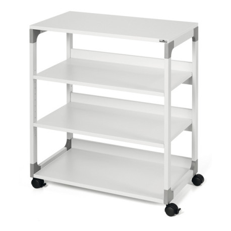Mobile/carrello Multifunzione System 88 - con ruote - 4 ripiani - 75 x 43,2 x 87,9 cm - grigio - Dur