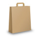 Shopper - maniglie piattina - 26 x 11 x 35 cm - carta kraft - avana - Mainetti Bags - conf. 25 pezzi