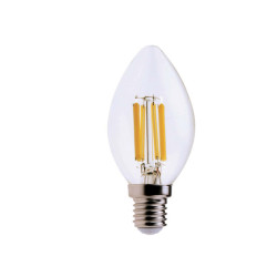 Lampada - Led - candela - 6W - E14 - 6000K - luce bianca fredda - MKC