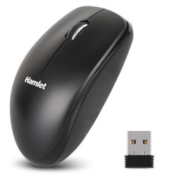 MOUSE WIRELESS 2.4GHZ 1000DPI 3 TASTI + SCROLL - BATT STILO DESIGN NERO AMBIDESTRO E RICEVITORE NANO