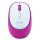 Nilox NXMDWS104, Ambidestro, Ottico, RF senza fili + Bluetooth, 1600 DPI, Rosa, Bianco