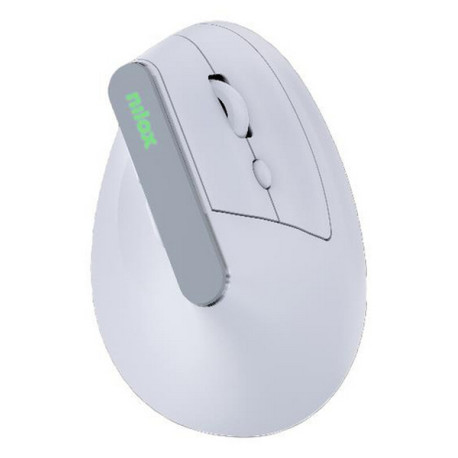 Nilox NXMOEVR01W, Mano destra, Design verticale, Ottico, RF senza fili + Bluetooth, 1600 DPI, Bianco