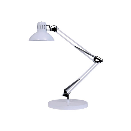 Lampada da tavolo Architect - a fluorescenza - 42 x 39 cm - base diametro 20 cm - 11 W - bianco - Alba