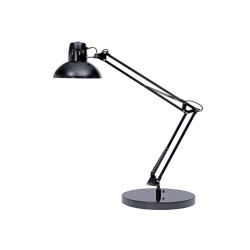 Lampada da tavolo Architect - a fluorescenza - 42 x 39 cm - base diametro 20 cm - 11W - nero - Alba