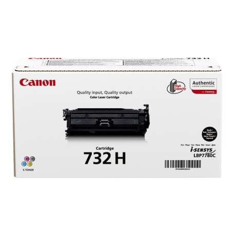 Canon 732 BK H - Alta capacità - nero - originale - cartuccia toner - per i-SENSYS LBP7780Cx