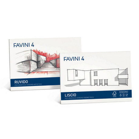Album Favini 4 - 33 x 48 cm - 220 gr - 20 fogli - liscio squadrato - Favini