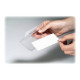 DURABLE - Badge per il nome - per 40 x 75 mm - clip, spilla - trasparente (pacchetto di 25)