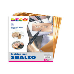 Lastre alluminio/rame - 20 x 30 cm - Deco - conf.12 pezzi