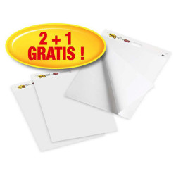 Lavagna adesiva Meeting Chart - bianco - Post-It - Promo pack 2+1 pezzi