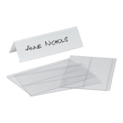 DURABLE - Badge per il nome - per scrivania - per 61 x 210 mm - trasparente (pacchetto di 10)