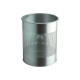 DURABLE - Cestino della spazzatura - rotondo - 15 L - acciaio - argento