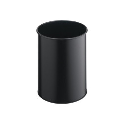DURABLE - Cestino della spazzatura - rotondo - 15 L - acciaio - nero