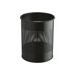 DURABLE - Cestino della spazzatura - rotondo - 15 L - acciaio - nero