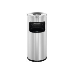 DURABLE - Cestino per rifiuti - rotondo - 17 L - metallo - argento