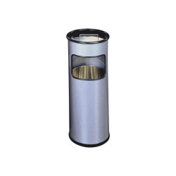 DURABLE - Cestino per rifiuti - rotondo - 17 L - metallo - argento
