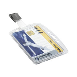 DURABLE - Porta badge - per 54 x 85 mm - clip - trasparente (pacchetto di 25)