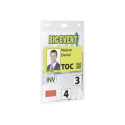 DURABLE - Porta badge - per A6 - trasparente (pacchetto di 20)