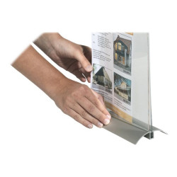 DURABLE - Porta nome - per scrivania - per A4 - fronte e retro - trasparente
