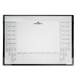 Sottomano in PP - con calendario e blocco appunti da 25 fogli - 60 x 43cm - nero - Durable