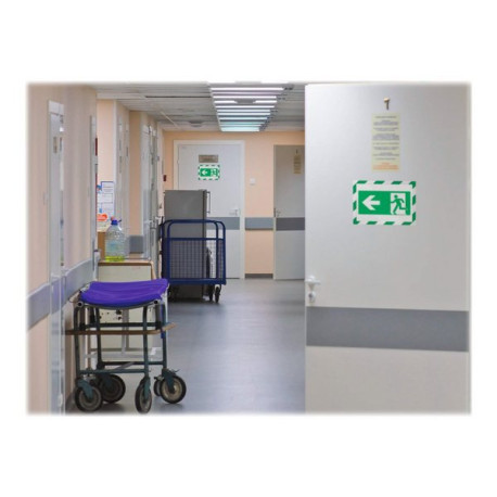 DURABLE DURAFRAME MAGNETIC SECURITY - Portadocumenti - per A4 - magnetica - bianco/verde (pacchetto di 5)