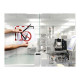 DURABLE DURAFRAME MAGNETIC SECURITY - Portadocumenti - per A4 - magnetica - rosso/bianco (pacchetto di 5)