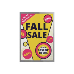 DURABLE DURAFRAME POSTER SUN - Portadocumenti - per 700 x 1000 mm - fronte e retro - argento