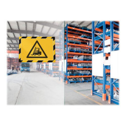 DURABLE DURAFRAME SECURITY - Portadocumenti - montato su superficie - per A4 - fronte e retro - giallo/nero (pacchetto di 2)