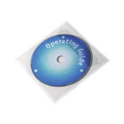 DURABLE POCKETFIX - Copertina CD/DVD - capacità 1 CD/DVD - trasparente (pacchetto di 100)