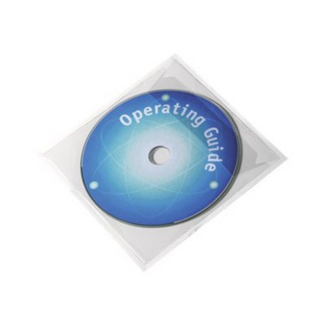DURABLE POCKETFIX - Copertina CD/DVD - capacità 1 CD/DVD - trasparente (pacchetto di 100)