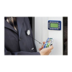 DURABLE PUSHBOX MONO - Porta badge - per 54 x 87 mm - trasparente (pacchetto di 10)