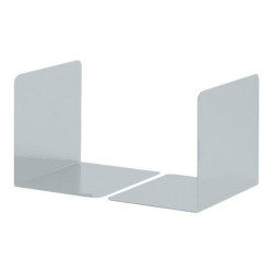 DURABLE S - Fermalibro - acciaio - argento (pacchetto di 2)