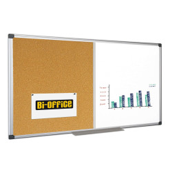 Lavagna combinata - 90 x 120 cm - bianco/sughero - Bi-Office