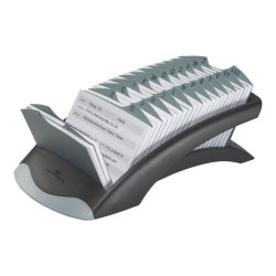 DURABLE TELINDEX desk vegas - Raccoglitore per schede - 25 parti - prestampato: A-Z - per 104 x 72 mm - con 500 schede - nero