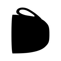Lavagna da parete Silhouette - 44,5 x 30 cm - forma tazza - nero - Securit