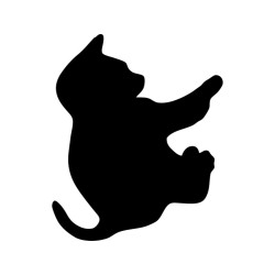 Lavagna da parete Silhouette - 45,5 x 29 cm - forma gatto - nero - Securit