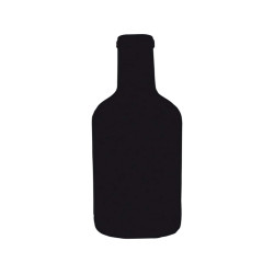 Lavagna da parete Silhouette - 49,5 x 19,5 cm - forma bottiglia - nero - Securit