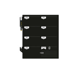 Lavagna da parete Weekplanner - 30 x 45 cm - nero - Securit