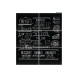 Lavagna da parete XXL - 40 x 40 cm - nero - Securit - set 6 pezzi affiancabili
