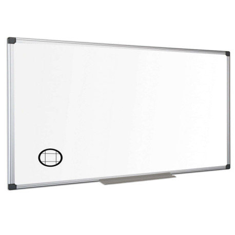 Lavagna magnetica Maya a quadretti - 90 x 120 cm - bianco - Bi-Office