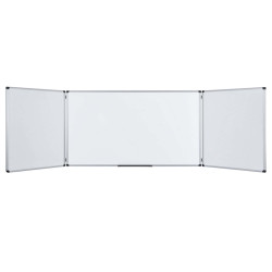 Lavagna magnetica Maya Trio - 90 x 240 cm (aperta) - bianco - Bi-Office