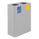 Contenitore gettacarte Pure - 60 x 30 x 80 cm - 120 L - bianco - Stilcasa