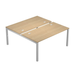 Scrivania a 2 postazioni contrapposte AgorA' - 160x168x72,5 cm - rovere - Artexport