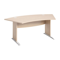 Scrivania AgorA' Direction - fianchi a L - melaminico - piedi metallo - 190x96x73 cm - rovere - Arte