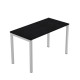 Scrivania Easy Plus - per smartworking - 120 x 60 x 72,5 cm - nero venato frassino